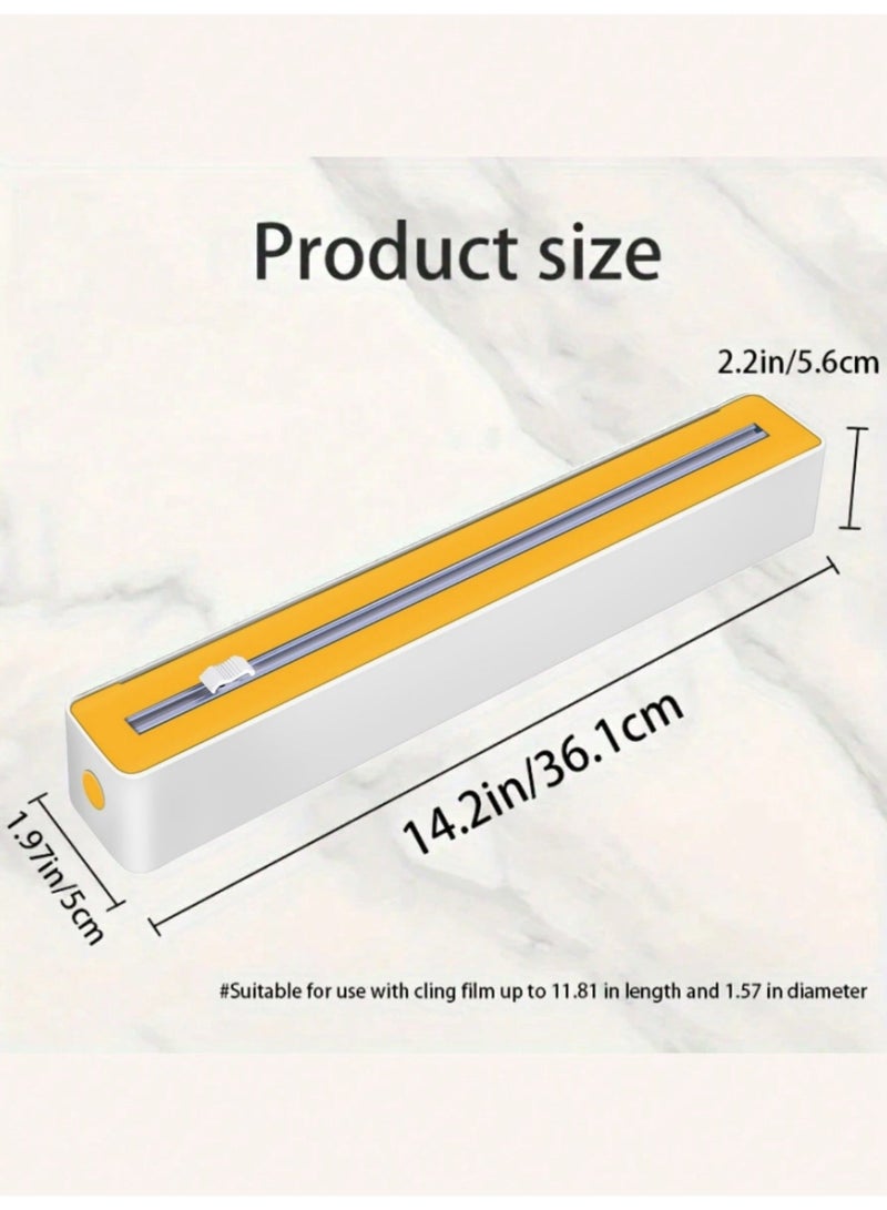 Valiant Glow Refillable Suction-Base Cling Film Dispenser (with Bi-Directional Slide Cutter) | 2-in-1 Design: Cling Film + Foil Dispenser | Strong Suction Base for Ultra-Stable Kitchen Counter Use | Effortless Bi-Directional Cutting—A Kitchen & Meal Prep Essential Must-Have for Home & Restaurant - Image 2